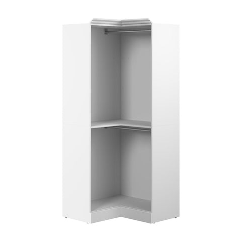 Traditional Corner Closet System with Clothing Rods, 36W x 36D
