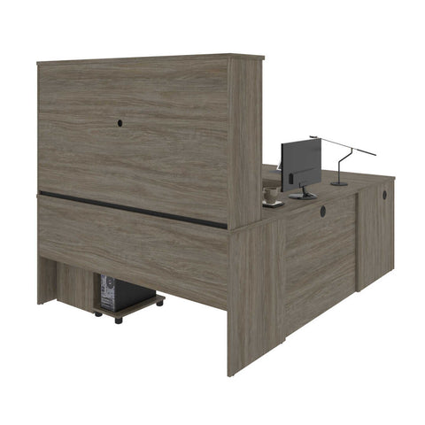 66W U-Shaped Executive Desk with Pedestal and Hutch