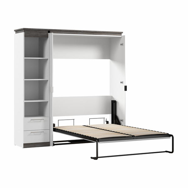 Full Murphy Bed with Shelves and Drawers (81W)