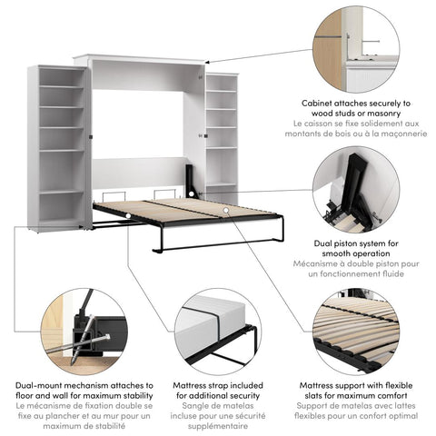Queen Murphy Bed with Closet Organizers (119W)