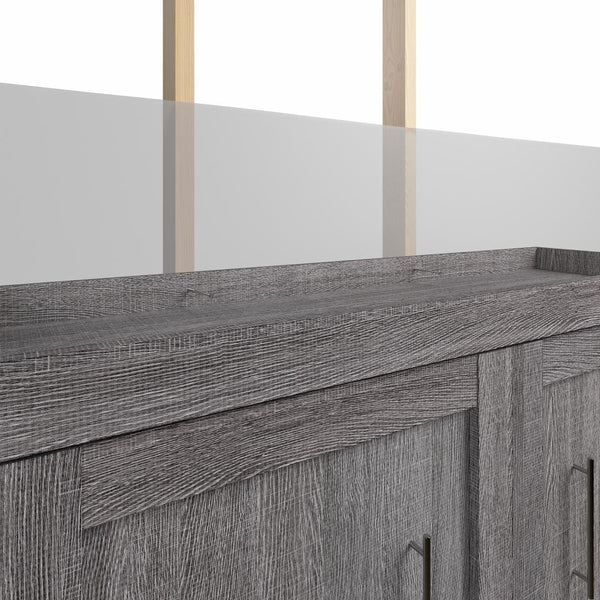 Full Murphy Bed with Storage Cabinets and Pull-Out Shelves (100W)