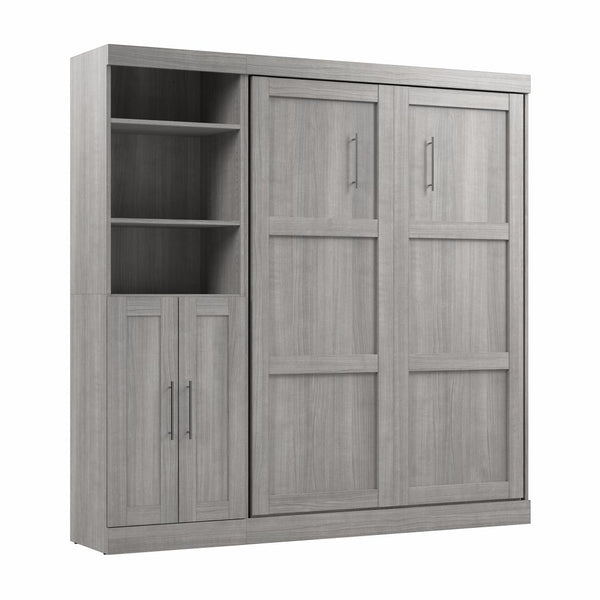 Full Murphy Bed and Closet Organizer with Doors (84W)