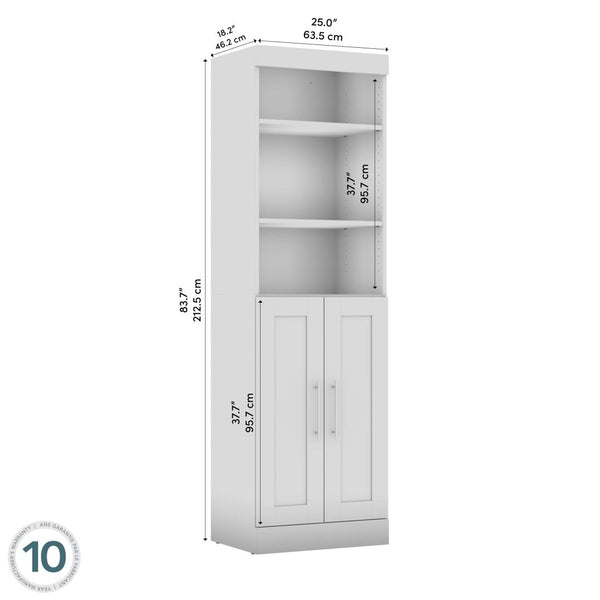 Contemporary Closet System with Doors, 25W x 19D
