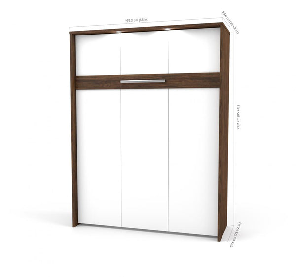 Queen Murphy Bed with Floating Shelves (104W)