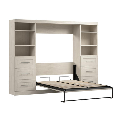 Full Murphy Bed and 2 Shelving Units with Drawers (109W)