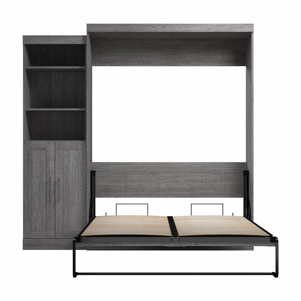 Queen Murphy Bed and Closet Organizer with Doors (90W)