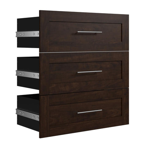 Contemporary Drawers (3) Set, 36W x 15D