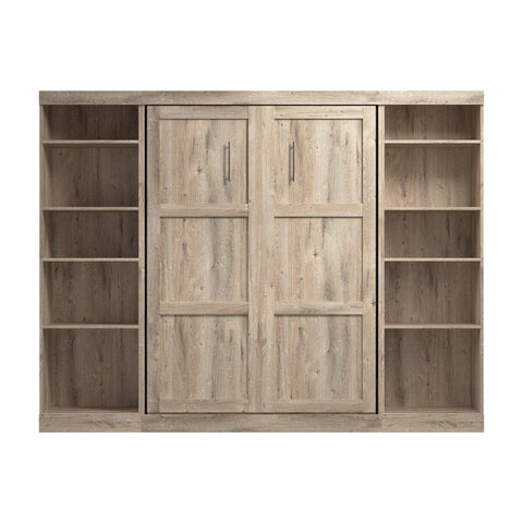 Full Murphy Bed with 2 Shelving Units (109W)