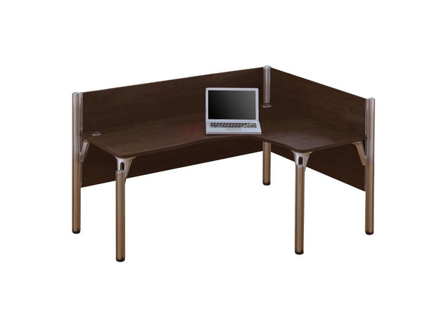 Right L-Shaped Single Office Cubicle with Low Privacy Panels