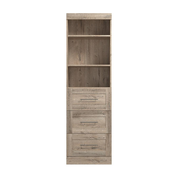 Contemporary Closet System with Drawers, 25W x 19D
