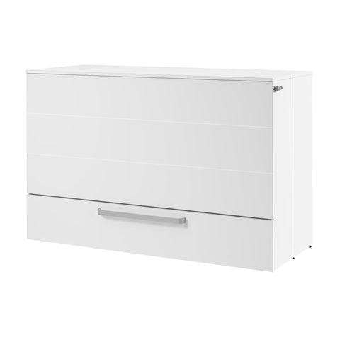 63W Queen Murphy Cabinet Bed with Pullout Drawer