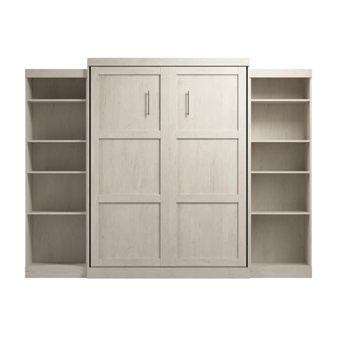 Queen Murphy Bed and 2 Shelving Units (115W)