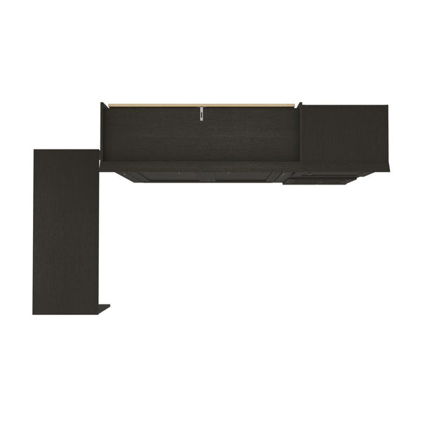 Full Murphy Bed and 1 Storage Unit with Mobile Nightstand and Desk (137”)