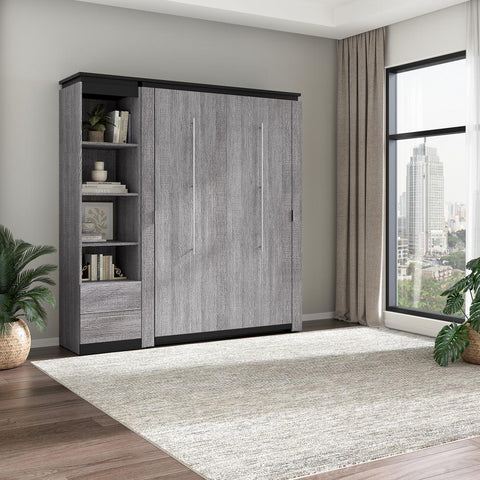 Full Murphy Bed with Shelves and Drawers (81W)