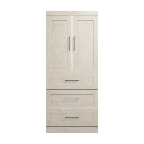 Contemporary Closet System with Drawers, 36W x 19D