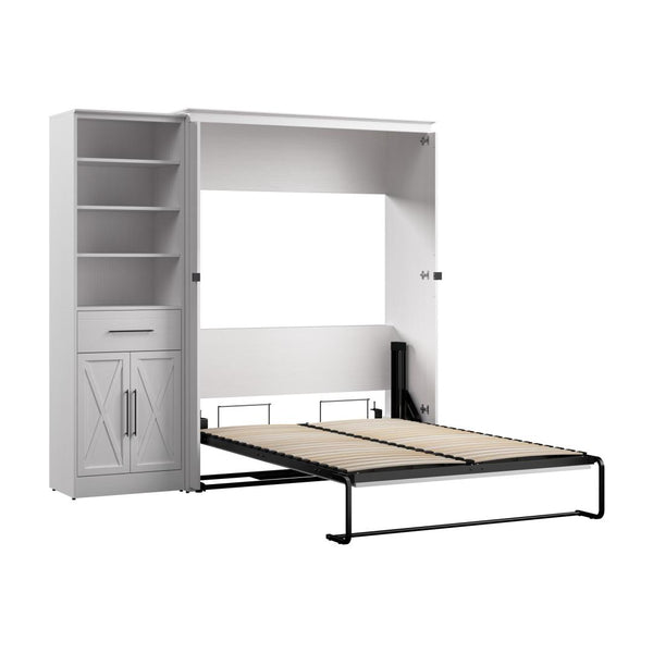 Full Murphy Bed and Closet Organizer with Drawer and Doors (88W)