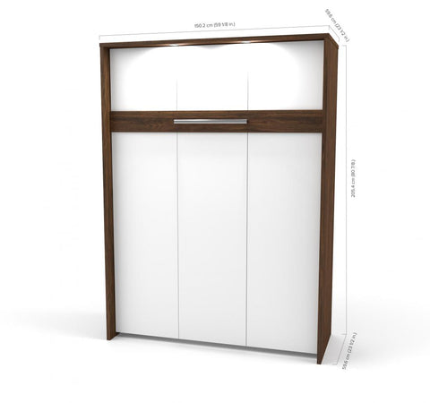 Full Murphy Bed with 2 Closet Organizers (119W)