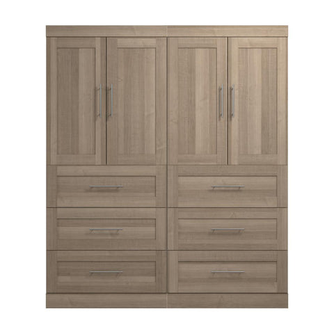Contemporary Closet System with Drawers, 72W x 19D