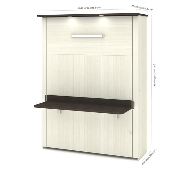 Queen Murphy Bed with Desk and two Storage Units (112“)