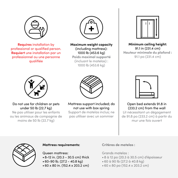 65W Queen Murphy Bed
