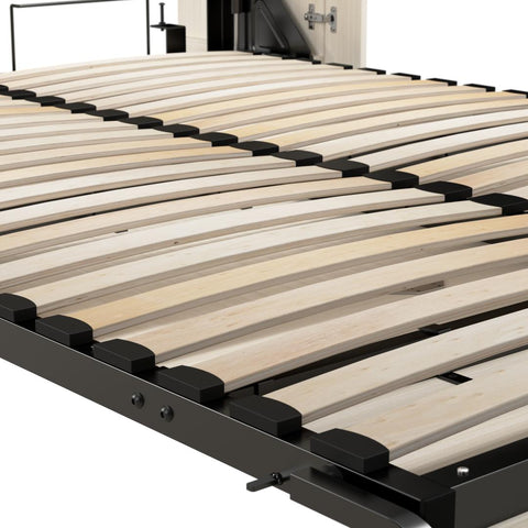 107W Full Murphy Bed with Desk and 2 Storage Cabinets