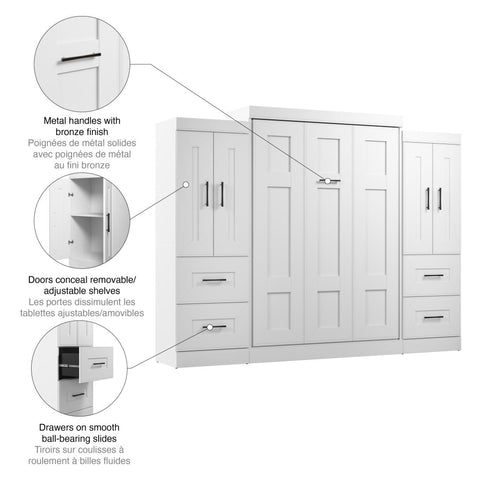 Full Murphy Bed with Wardrobes (110W)