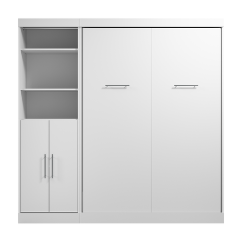 Full Murphy Bed and Closet Organizer with Doors (84W)
