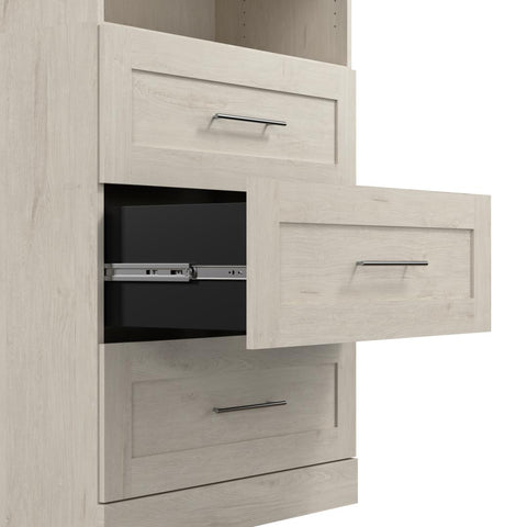 Contemporary Closet System with Drawers, 36W x 19D