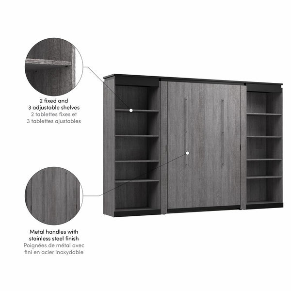 Full Murphy Bed with Shelves (120W)