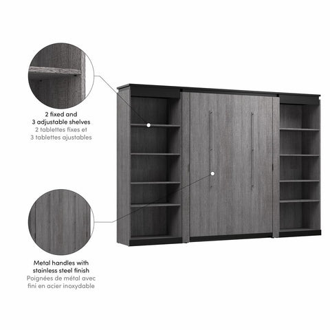 Full Murphy Bed with Shelves (120W)