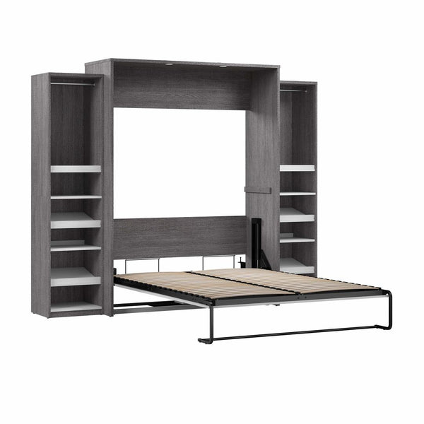 Queen Murphy Bed with 2 Narrow Closet Organizers (105W)