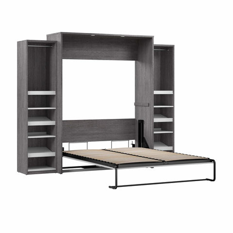 Queen Murphy Bed with 2 Narrow Closet Organizers (105W)
