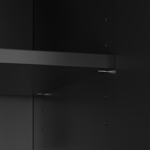 94W Modular Entertainment Center with TV Stand, Tall Storage Cabinet, and Small Wall Panel