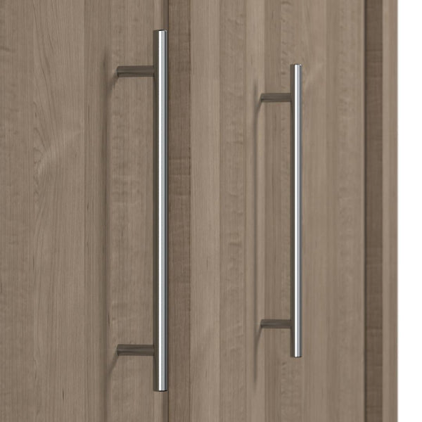 Queen Murphy Bed and Shelving Unit with Drawers (90W)