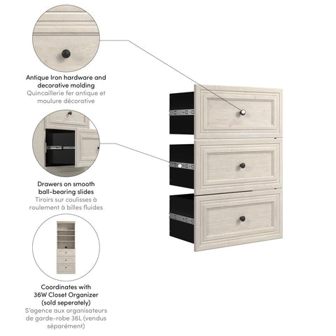 Traditional Drawers (3) Set, 25W x 15D