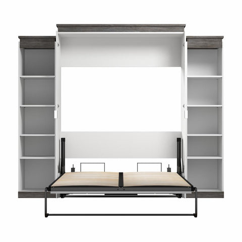 Queen Murphy Bed with Shelves (106W)