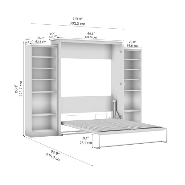 Queen Murphy Bed with Closet Organizers (119W)
