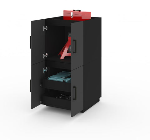 3-Piece Set: two Stackable Storage Cabinets and one 2-Drawer Set