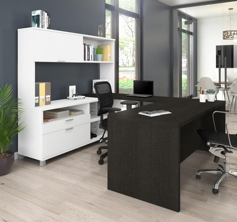 72W U-Shaped Executive Desk with Hutch