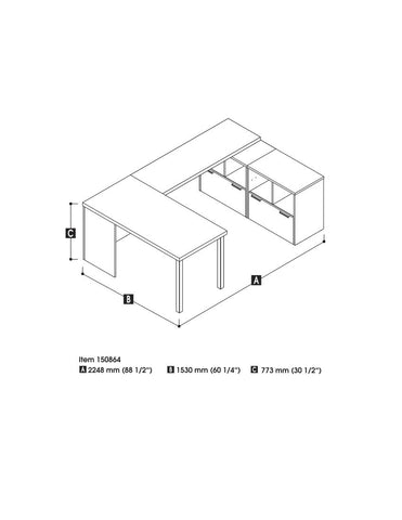 U-Shaped Executive Desk