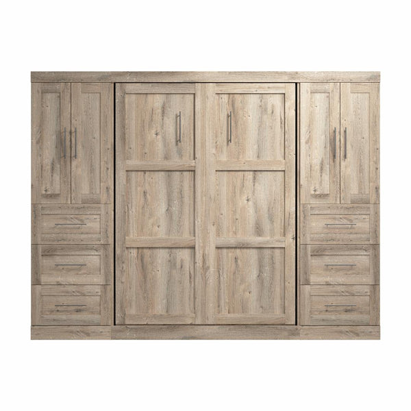 Full Murphy Bed with Closet Storage Cabinets (109W)
