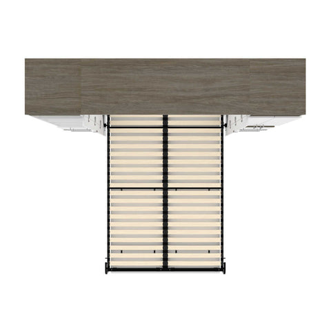 Full Murphy Bed and Narrow Storage Solutions with Drawers (99W)