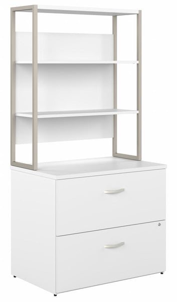 2 Drawer Lateral File Cabinet with Shelves