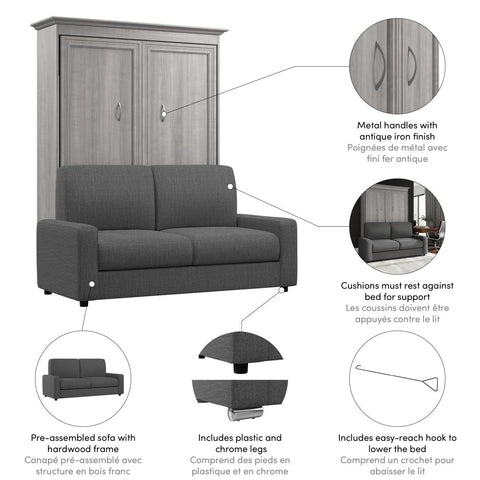 Full Murphy Bed with Sofa (73W)