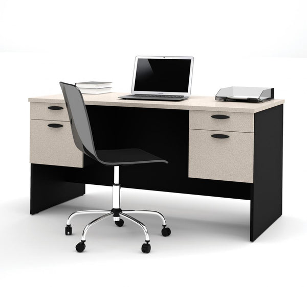 Executive Desk with Dual Half Pedestals