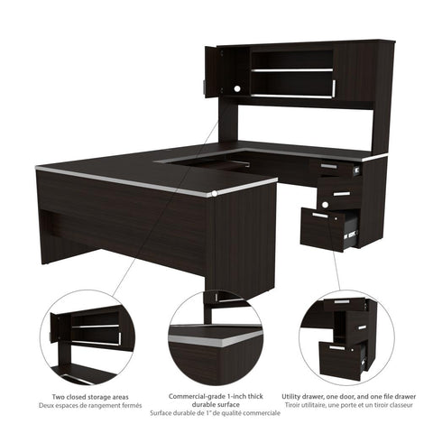 U-Shaped Executive Desk with Chair Included