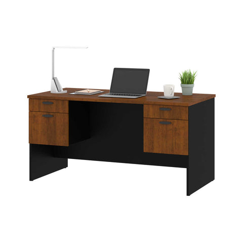 Executive Desk with Dual Half Pedestals