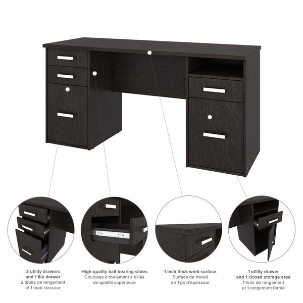 Small Desk with 2 Pedestals