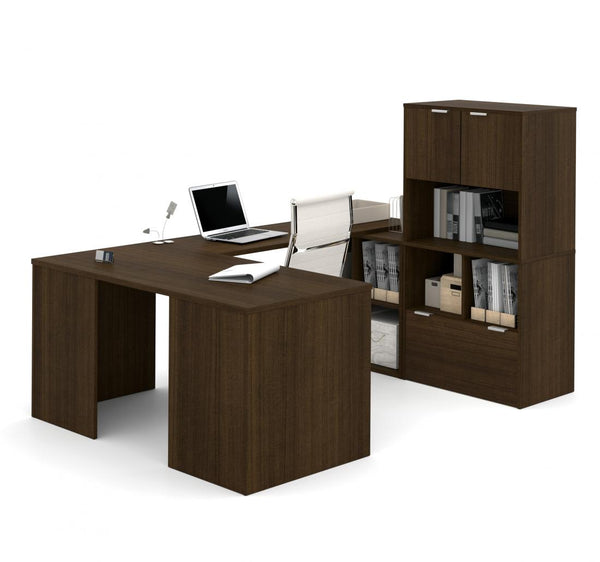 U-Shaped Executive Desk with Hutch