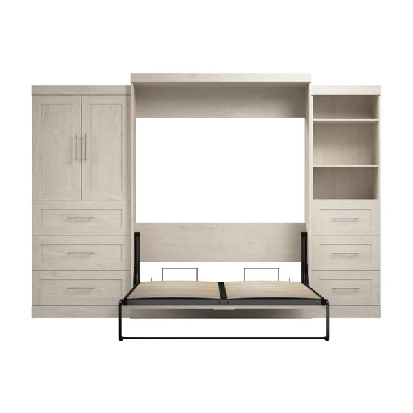 Queen Murphy Bed with Open and Concealed Storage (126W)